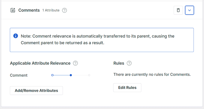 Peso dell'attributo nei risultati di ricerca Peso dell'attributo nei risultati di ricerca