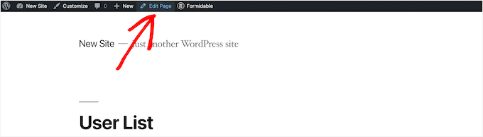 Haz clic en el botón editar página