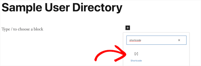 Agregar bloque de código corto
