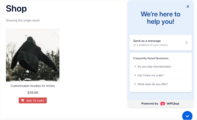 Czat Telegram z FAQ na żywo