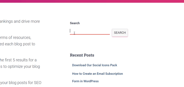 Previzualizare căutare live