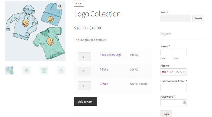 Login form in sidebar preview Login form in sidebar preview