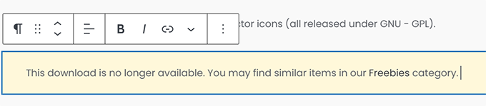 Expiration partielle du contenu
