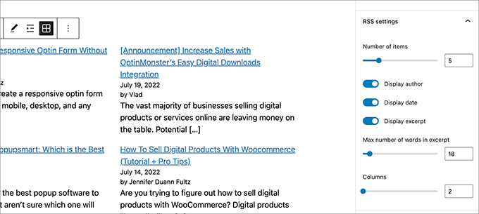 rss-settings RSS settings