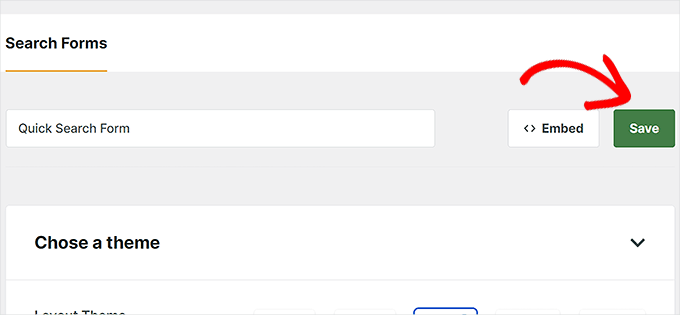 Salva modulo di ricerca Salva modulo di ricerca