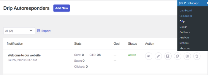 See your welcome campaign active See your welcome campaign active