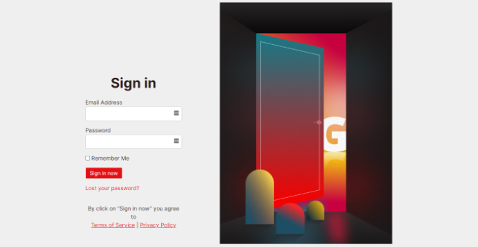 WooCommerce login page preview WooCommerce login page preview