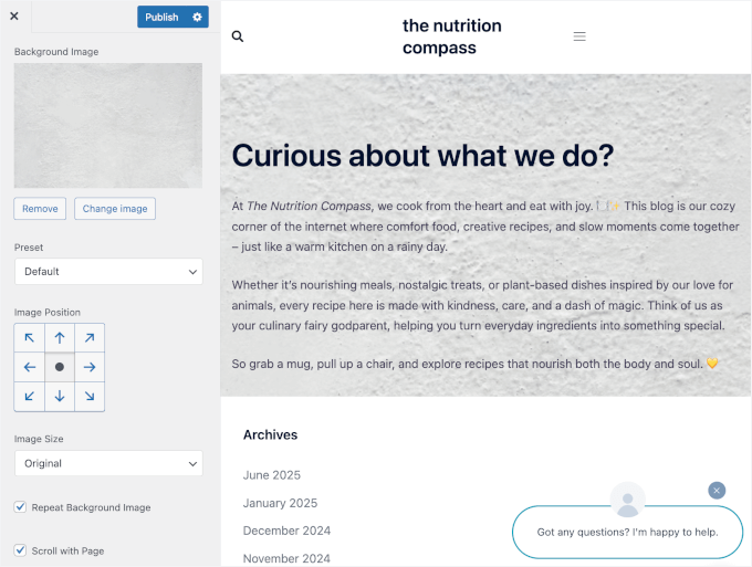 Save your background image Save your background image