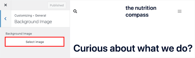 Select a background image Select a background image