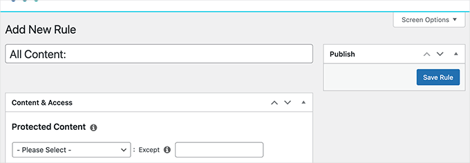 Adding rule Adding rule