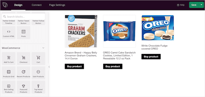 SeedProd's WooCommerce blocks SeedProd's WooCommerce blocks