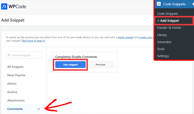 WPCode snippet to completely disable comments on your WordPress site WPCode snippet to completely disable comments on your WordPress site