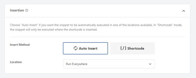 WPCode Ejecutar en todas partes