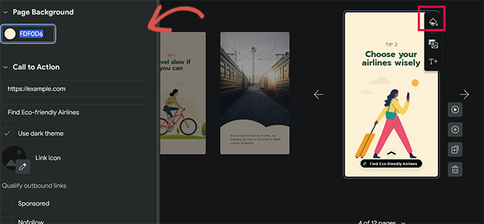 Background color and call to action button Background color and call to action button