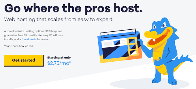 HostGators startsida HostGators startsida