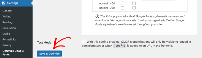 Kliknij przycisk Zapisz i zoptymalizuj
