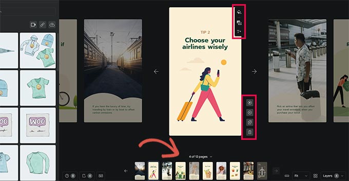 Manage pages in your story Manage pages in your story
