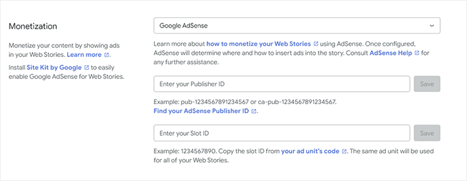 Monetization options Monetization options