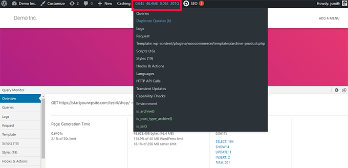 Query Monitor Query Monitor