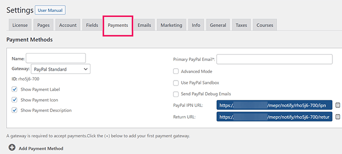 PayPal 標準を追加