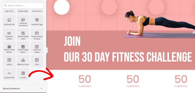 Add the counter block Add the counter block