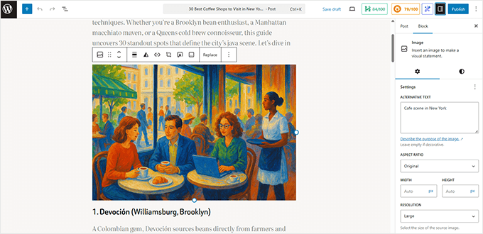 Adicionando imagem de IA do ChatGPT no WordPress