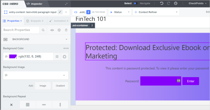 Ändra bakgrundsfärgen