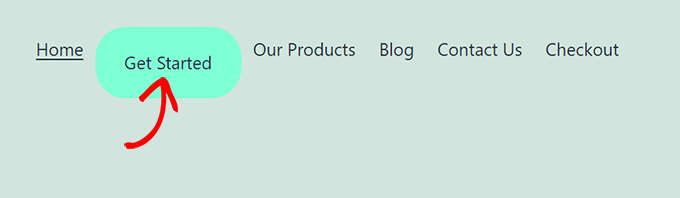 blue-menu Blue highlighted menu item