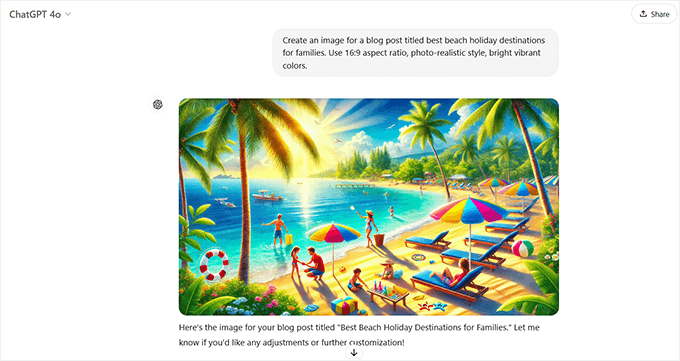 Imagem de IA gerada a partir de um prompt do ChatGPT com estilo e detalhes personalizados