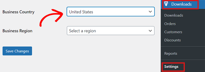 choose-a-base-country Select a business country