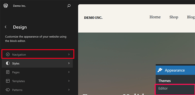 Starta webbplatsredigeraren i WordPress Starta webbplatsredigeraren i WordPress