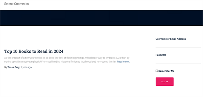 Anteprima del modulo di accesso predefinito Anteprima del modulo di accesso predefinito