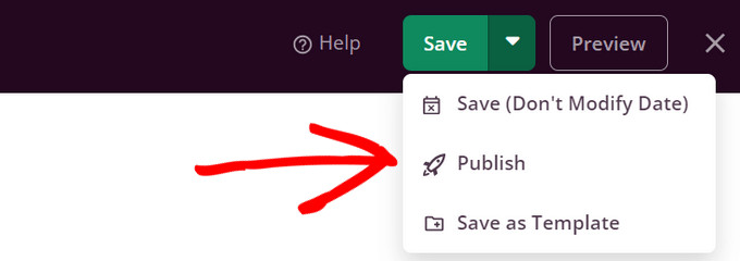Save and publish your changes Save and publish your changes