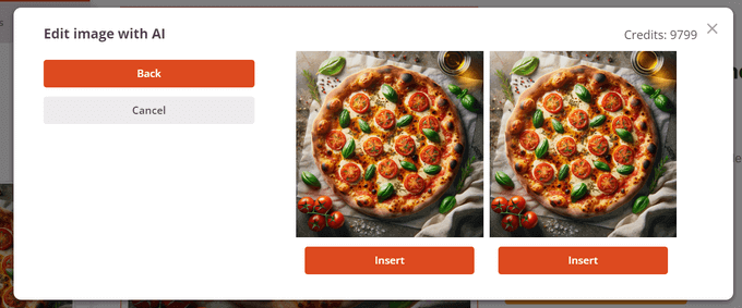 Escolhendo uma das versões de imagem de IA recém-editadas no SeedProd