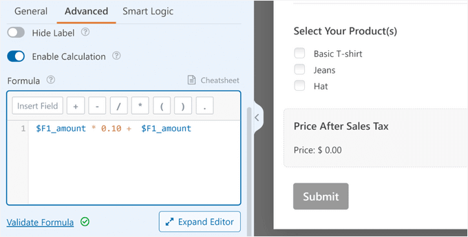 Creating custom calculation formulas with WPForms Creating custom calculation formulas with WPForms
