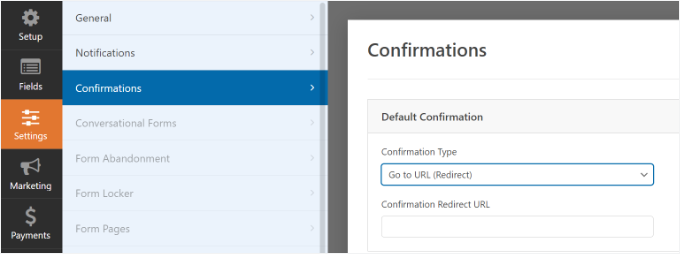 Select go to URL option Select go to URL option