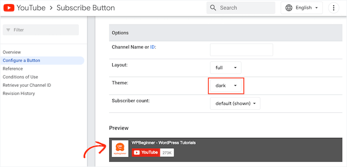 Adding a YouTube subscribe button to WordPress with the 'dark' theme Adding a YouTube subscribe button to WordPress with the 'dark' theme