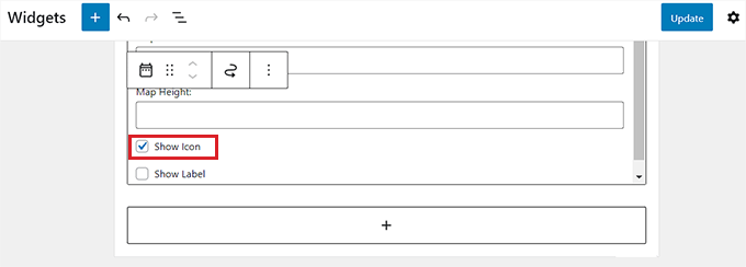 Markera rutan Visa ikon för att visa ikoner bredvid kontaktinformationen Markera rutan Visa ikon för att visa ikoner bredvid kontaktinformationen