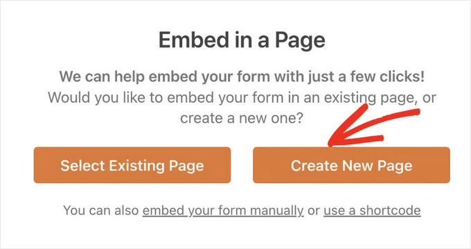 Create a new page for your quiz
