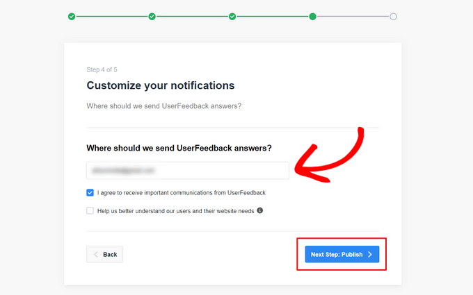 Customize notifications for UserFeedback Customize notifications for UserFeedback
