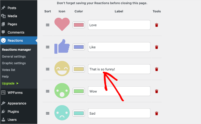 dareactions-reactionsmanager-labelmodified Editing Da Reactions' labels