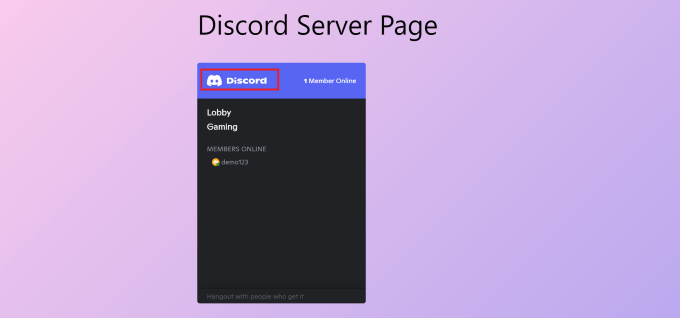 discord-widget Discord widget on your website