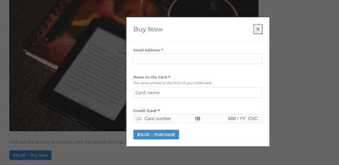 Ein Easy Digital Downloads Popup