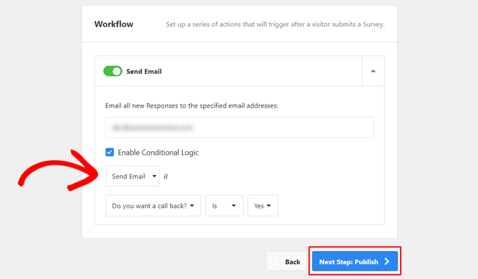 Set up conditional logic for email notifications in UserFeedback Set up conditional logic for email notifications in UserFeedback