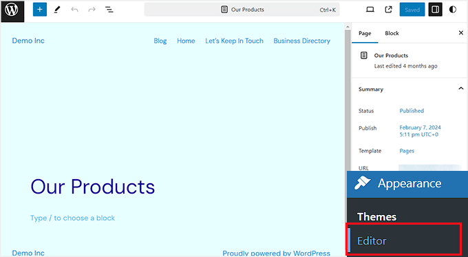 Editor complet de site