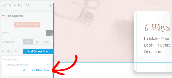 Click on the Go to API Dashboard link Click on the Go to API Dashboard link