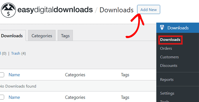 go-to-download-and-click-on-add-new Go to Downloads and click on Add New