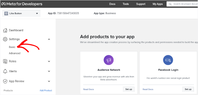 Go to basic settings page Go to basic settings page