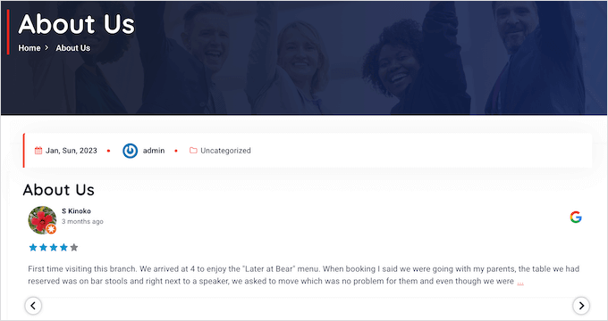 Smash Balloon を使用して作成された、ローテーションする顧客の声 Smash Balloon を使用して作成された、ローテーションする顧客の声