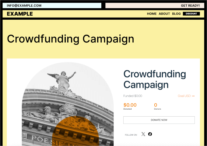 WP Charitable crowdfunding campaign on a live website WP Charitable crowdfunding campaign on a live website